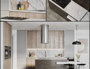 厨房布景场景Blend工程源文件