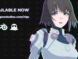 赛博朋克科幻女孩艾米丽Blend模型