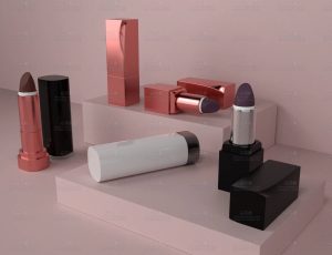 口红创意展示小场景Blend工程源文件Blend工程源文件