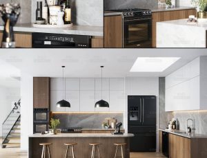 欧式时尚感厨房Blend工程源文件Blend工程源文件