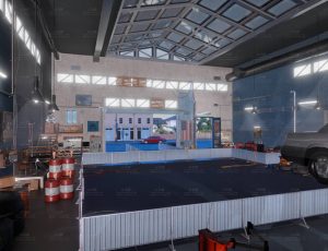 小型修理车房场景Blend工程源文件