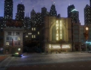 夜晚安静城市街头场景Blend工程源文件