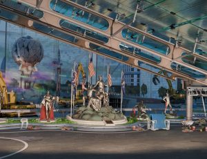 超人科幻雕像纪念广场Blend工程源文件