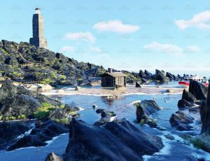 美丽大海滩场景Blend工程源文件