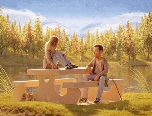 秋季树林湖边唯美场景Blend工程源文件