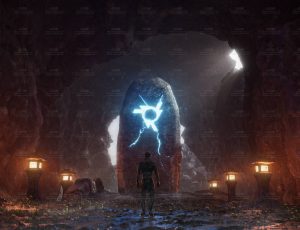 神秘部落能量石场景Blend工程源文件