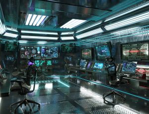 高精度高级科技电脑控制室Blend工程源文件