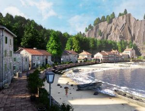 海岛村庄Blend工程源文件