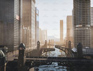 芝加哥大城市场景Blend工程源文件