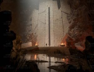 神秘悬崖洞中神秘祭祀地场景Blend工程源文件