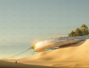 外星沙漠飞船基地Blend工程源文件