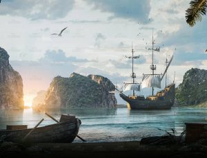 大型加勒比海盗湾场景Blend工程源文件