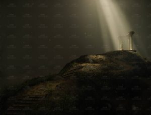 孤独的氛围圣光雕像场景Blend工程源文件