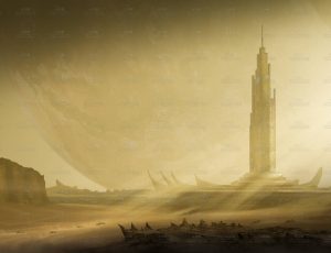 科幻概念峡谷建筑场景Blend工程源文件