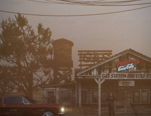 郊区小木屋男人与车场景Blend工程源文件