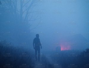 迷雾中放火烧房场景Blend工程源文件