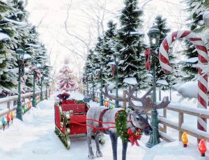 白天唯美圣诞节场景Blend工程源文件