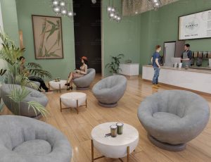 宽敞小清新休闲吧Blend工程源文件