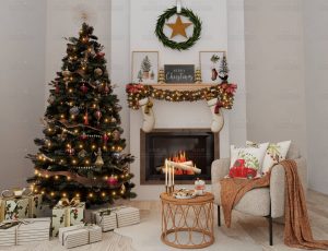 圣诞节壁炉客厅场景Blend工程源文件