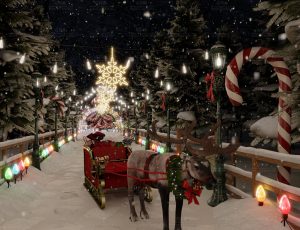 夜晚唯美圣诞节场景Blend工程源文件