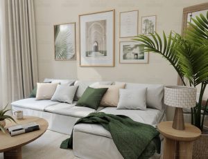 热带别墅沙发客厅Blend工程源文件