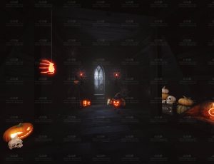 阁楼万圣节室Blend工程源文件