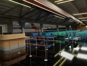 航空飞机等候室Blend工程源文件