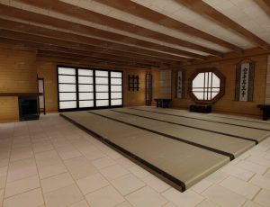 日本柔道练武室Blend工程源文件