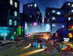 赛博朋克闹市破损街区Blend工程源文件