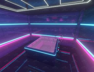 赛博朋克霓虹灯浴池Blend工程源文件