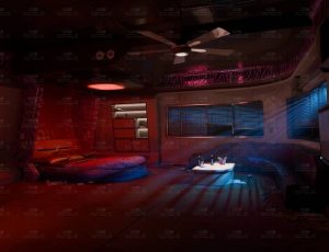 赛博朋克情趣房卧室空间Blend工程源文件