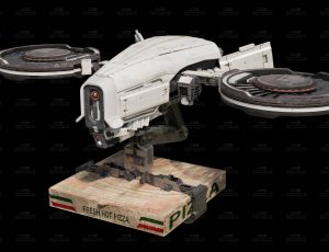 飞行外卖机器人Blend模型