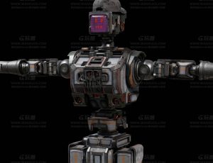 高级高精度赛博机器人Blend模型