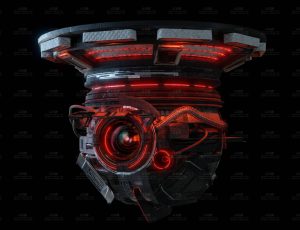 高科技摄像头机器人Blend模型