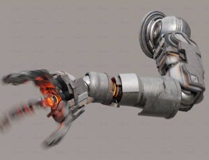 带动画的高精度机械人手臂Blend模型