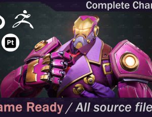 粉色风格化钢铁侠Blend模型