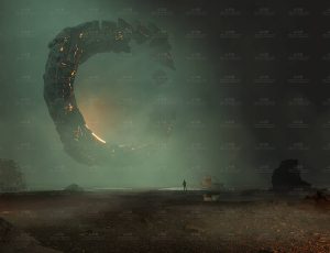 概念氛围远古悬浮巨石场景Blend工程源文件