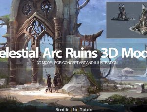 古老风化废弃遗迹场景Blend工程源文件