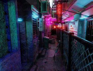 赛博朋克香港街头Blend工程源文件