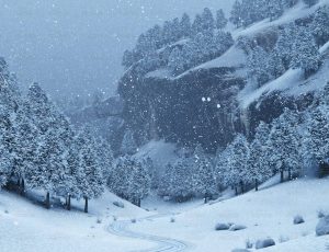 冬季迷雾下雪峡谷场景Blend工程源文件