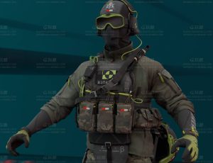 一级特种生化兵Blend模型