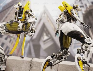 镰刀脚赛博朋克机器人Blend模型