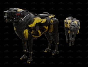赛博机械警犬Blend模型