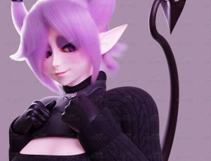 妩媚女恶魔Blend模型