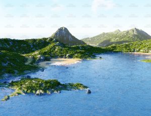 大型海岛Blend工程源文件