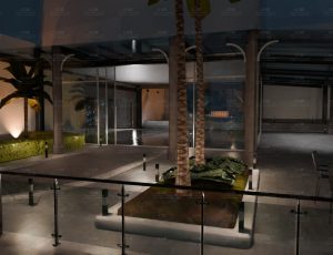 大平层别墅夜晚户外Blend工程源文件