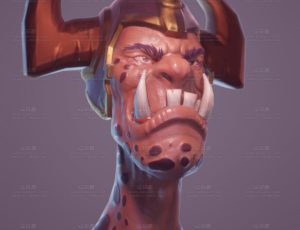 风格化兽人雕像Blend模型