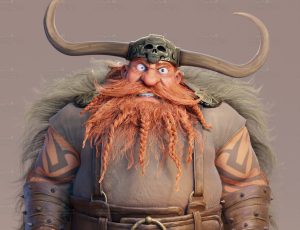 风格化维京海盗Blend模型