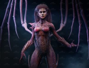 高精度星际争霸虫族女王Blend模型