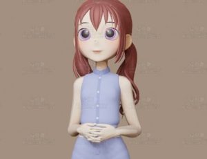 卡通乖乖女孩Blend模型
